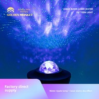 Lumière laser RGB en acrylique avec projection d'ondulations d'eau et de ciel étoilé, éclairage d'ambiance 5V pour utilisation en cuisine