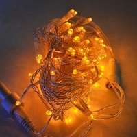 Vente en gros IP44 Guirlande lumineuse LED extérieure étanche en cuivre 3500K blanc chaud AC110V/220V Chaîne lumineuse connectable pour Noël