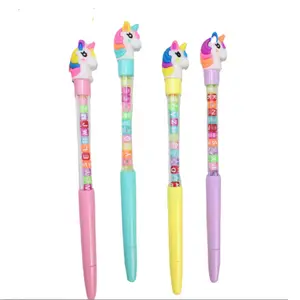 אדום צהוב כחול סגול Unicorn Kuromi פאזל עט 0.5MM שחור ילדי Cartoon ג 'ל עט