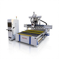 Máquina CNC de doble hilera y doble proceso 2060 para anidamiento, router CNC industrial para corte de madera, equipo para fabricación de muebles al por mayor