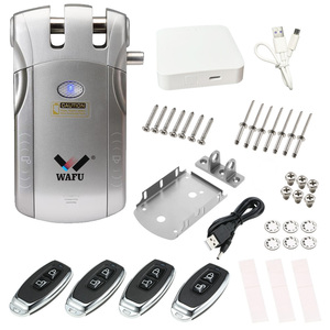 Wafu tuya <span class=keywords><strong>wifi</strong></span> thông minh dooe khóa điện tử thông minh vô hình điều khiển từ xa khóa cửa với thiết kế bền - Product Image 1