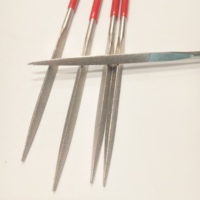 Lot de 10 limes à aiguilles diamantées électroplaquées, lime triangulaire diamantée