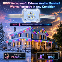 Projecteurs LED RGBW DC48V sur rail, 6 LED, 200ft 300ft 500ft, étanches IP68, éclairage extérieur de Noël pour maison
