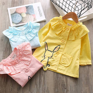 Vêtements de boutique pour enfants en gros, chemises à manches en dentelle unies pour filles, production Turquie - Product Image 4