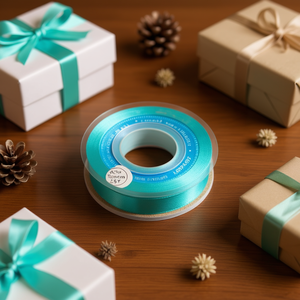 Nastro in Raso Ilan 2.0cm 25Y Turchese per Decorazioni e Regali - Product Image 2