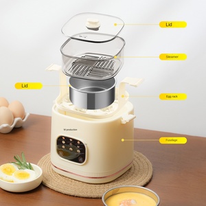 Cuiseur à œufs multifonctionnel avec minuterie automatique et réservation de la puissance, capacité de 4 à 6 œufs, 300 W, <span class=keywords><strong>machine</strong></span> à petit-déjeuner pour la maison - Product Image 1