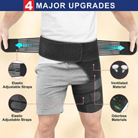 Attelle de compression ajustable pour la hanche et la cuisse avec logo personnalisé pour la course, les blessures inguinales et les déchirures des ischio-jambiers