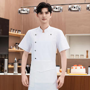 Vêtements de cuisine personnalisés unisexes et écologiques, vestes de chef en coton, uniformes de restaurant, uniformes de chef confortables de grande taille blancs - Product Image 2