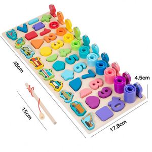 Cadeau génial pour garçons et filles : Blocs mathématiques, puzzles numériques épaisses pour tout-petits, jeu de tri, de comptage et d'empilage de formes - Product Image 6