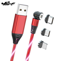 Kabel Pengisian Daya USB 3 In 1 Magnetis Putar 540