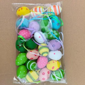 Œufs de Pâques réutilisables colorés assortis, vente en gros, plastique brillant imprimé pour <span class=keywords><strong>la</strong></span> chasse aux œufs des enfants, garnitures de paniers - Product Image 6