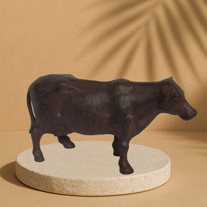 Statue de <span class=keywords><strong>taureau</strong></span> <span class=keywords><strong>Angus</strong></span> en métal antique Bronze décoration de jardin occidental artisanat gravure à la maison Technique de moulage sous pression en laiton - Product Image 4