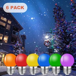 Ampoules LED multicolores 1W pour décoration de Noël extérieure, base E27/B22, plastique, blanc chaud doux 2700K - Product Image 5