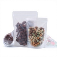 Sachets refermables mats transparents, résistants à l'humidité, avec fermeture éclair et thermoscellables, pour le stockage de chewing-gum, aliments pour animaux, croustilles et pizzas