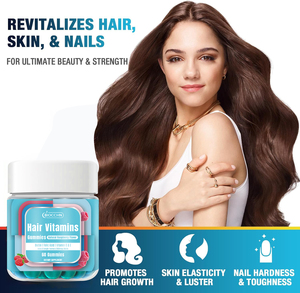 Gummies <span class=keywords><strong>de</strong></span> vitamines capillaires OEM/ODM : Soutien nutritionnel quotidien pour des cheveux d'apparence saine - Product Image 6