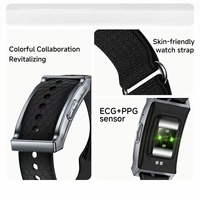 Bracelet intelligent ECG sans écran, contrôle à distance, surveillance en temps réel du rythme cardiaque et de la pression artérielle, compatible Android, autonomie de 20 à 30 jours