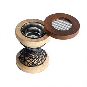 Religieux musulman arabe arabe Mubkhar Bakhoor avec filet métallique Ramadan décoration brûleur d'encens en bois - Product Image 1