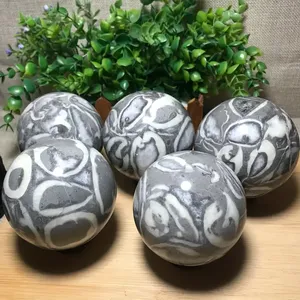 Esfera de Jaspe de Cristal Pulido de 6cm-7cm, Piedra Curativa de los Mil Ojos, para Decoración, en Oferta - Product Image 1