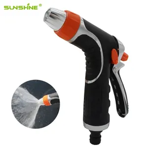 SUNSHINE - Pistola de pulverização de água para irrigação, bico ajustável de plástico portátil multifuncional, pistola de pulverização para irrigação, lavagem de carros e jardins, ideal para expandir a cabeça da mangueira