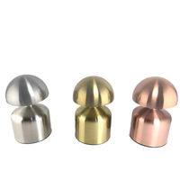 Lampe de table moderne nordique rétro en laiton doré tête de champignon Lampe de bureau design européen en métal pour chevet Batterie pour restaurant Usage domestique