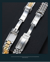 Bracelet à maillons OEM 20MM en acier inoxydable massif avec fermoir métallique, bracelet Jubilee de haute qualité pour RLX GMT