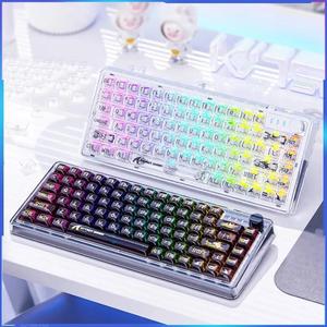 Attack Shark K75 Transparent Mechanical Keyboard 82 Key USB Wired RGB Hot Plug Gaming Multimedia Keys Anti-Ghosting Mechanical K - Product Image 2