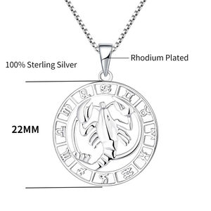 Collana personalizzata in argento Sterling astrologia cancro S925 e segno dello zodiaco collana gioielli religiosi - Product Image 5