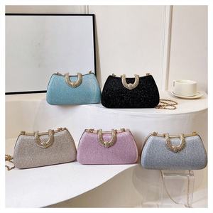 Hot Fashion Solid Rhinestone Sparkling Waterproof Lightweight Women's Chain Shoulder Vintage <b>Clutch</b> <b>Bag</b> Rhinestone Evening <b>Bag</b> - Product Image 1