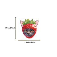 50 autocollants en vinyle à thème fraise de dessin animé, étanches en PVC, pour décorer ordinateurs portables, guitares, bagages, pour adolescents et adultes
