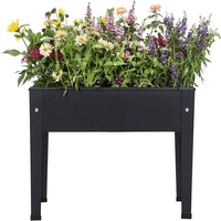 Boîte de jardinière extérieure en métal surélevé pour la plantation de fleurs, légumes et fruits
