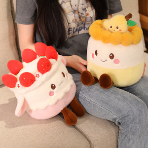 ตุ๊กตาเค้กวันเกิดน่ารัก ของเล่นตุ๊กตาผลไม้สอดไส้ ตุ๊กตาสตรอว์เบอร์รี มะม่วง บลูเบอร์รี ช็อกโกแลต สำหรับเด็ก - Product Image 4
