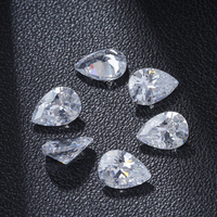 Starsgem Prix du diamant le moins cher par 1 gramme 5A CZ synthétique pierre précieuse en vrac couleur blanche forme de poire zircon cubique