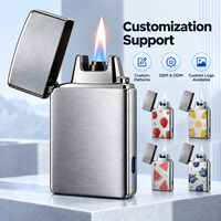Briquet USB rechargeable coupe-vent à arc pour usage extérieur avec motif personnalisé