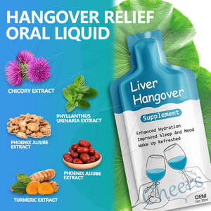 Soin du foie pour adultes Gueule de bois Liquide oral Soulage les nausées Stimule le métabolisme de l'alcool Soulagement rapide de l'inconfort après la consommation d'alcool - Product Image 3
