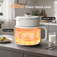 Casserole électrique intelligente Great Bear 1,8 L 450 W, revêtement antiadhésif en titane, poêle électrique antiadhésive commerciale