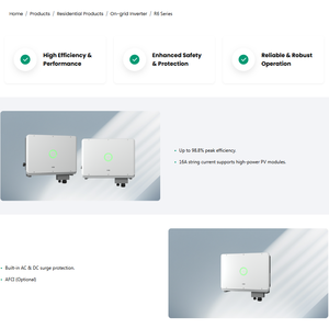 Inversor Solar Trifásico de 50kW |   Alta Eficiencia 98.8% |   Compatible con Híbridos |   IP65 |   AFCI |   Listo para Almacenamiento de Energía |   Soltero/a - Product Image 4