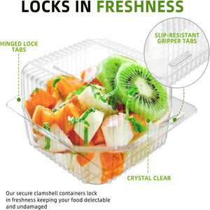Boîtes à emporter à clapet boîtes jetables Togo avec couvercles pour gâteau pâtisserie salade pour <span class=keywords><strong>boulangerie</strong></span> et affaires alimentaires boîtes en plastique - Product Image 2