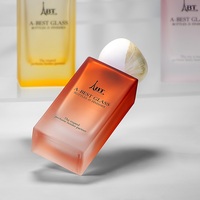 Flacon en verre rectangulaire de luxe de 50 ml avec couvercle, emballage cosmétique pour parfum, flacon vide plat de 100 ml avec pompe
