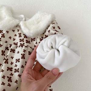 Engepapa Tutina Invernale da Neonato in Velluto Stampato Body a Maniche Lunghe Abbigliamento alla Moda per Bambina - Product Image 6