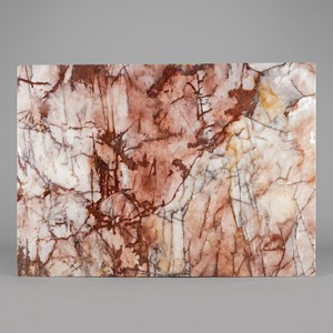 Dalle de quartzite Juliet Crystal, <span class=keywords><strong>pierre</strong></span> naturelle brésilienne, rose blush, crème, veines rouges, finition polie pour comptoir, meuble-lavabo, revêtement de sol - Product Image 1