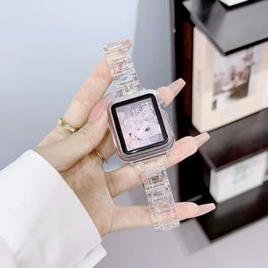 ساعة يد <span class=keywords><strong>Apple</strong></span> طراز 8 7 6 بأبعاد 38 مم و40 مم و42 مم و44 مم و41 مم و45 مم وملونة بألوان الحلوى وتتميز بتصميم رفيع ومكونة من ثلاث خرز ساعة يد مزودة بحزام للحمل + حافظة - Product Image 3