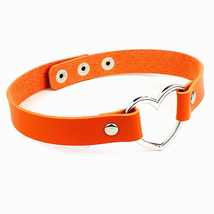 Collana regolabile da donna girocollo a cuore in pelle PU <span class=keywords><strong>Punk</strong></span> - Product Image 5