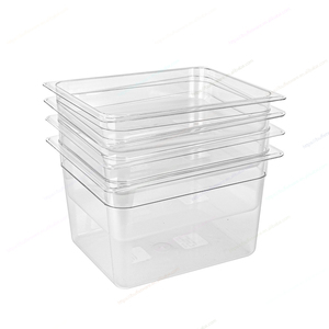 Bac GN standard en plastique PC Gastronorm, taille 1/2, hygiénique et résistant à la corrosion pour l'industrie de la restauration - Product Image 1