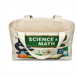 Wholesale Custom Logo Printing <b>Large</b> High Quality Portable Handled Shoulder Closure Printed Tote Shopping Cotton <b>Bags</b> - Product Image 4