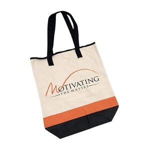 Sacs fourre-tout en toile de coton avec logo imprimé personnalisé, cadeaux promotionnels et d'affaires tendance - Product Image 4