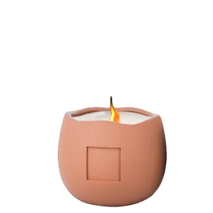 Wholesale Concrete Container Luxury Unique Matte Candle Jars Cement Candle Jar