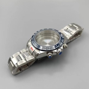 Pièces de montre Mod Parts Mulan, lunette en céramique couleur, boîtier en acier inoxydable 39 mm, bracelet poli moyen pour mouvement chronographe à quartz VK63 - Product Image 5