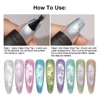 Hema /TMPTA /TPO Free 3D Stereo Water Drop Effect Nail Top Water Drops Gel New Transparent Water Drop Top Coat Gel No Wipe