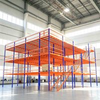 Système de rayonnage de mezzanine en acier multi-niveaux sur mesure, surface peinte anti-corrosion, plateforme de stockage, escalier, certifié CE