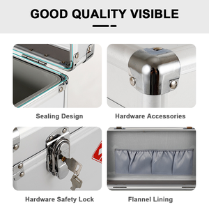 Risenmed 10 "Aleación de aluminio Caja de Medicina de primeros auxilios integral Caja de almacenamiento de medicina portátil de gran capacidad - Product Image 3